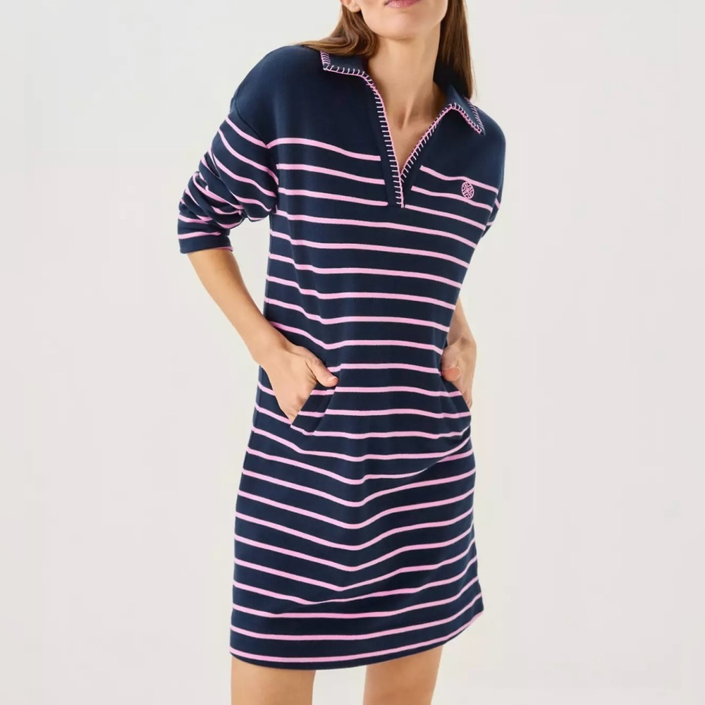 Brand new Lilly Pulitzer Corvaya Terry Dress in Low Tide Navy Legacy Stripe, XL